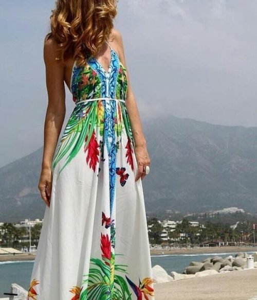 Φόρεμα Mάξι Πολύχρωμο