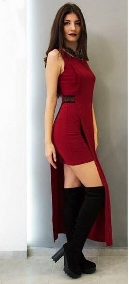 Φόρεμα Μάξι Με Ανοιγμα Στο Πλάι