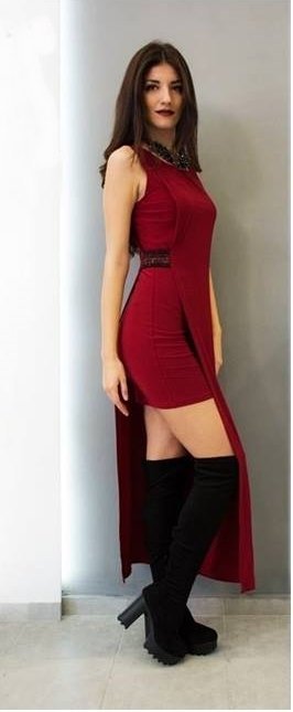 Φόρεμα Μάξι Με Ανοιγμα Στο Πλάι