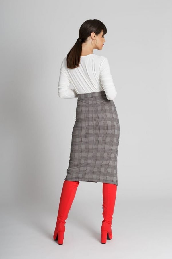 Φούστα Μidi Καρό Voice Fashion - Image 2