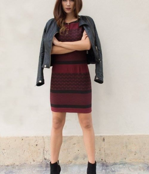 Φόρεμα Με Κοντό Μανίκι