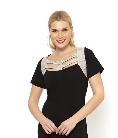 Φόρεμα μαύρο Silky Collection