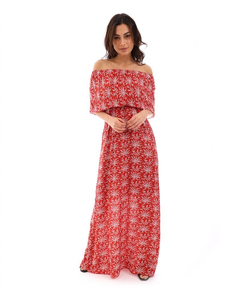 Φόρεμα Boho Στράπλες Doca - Image 3