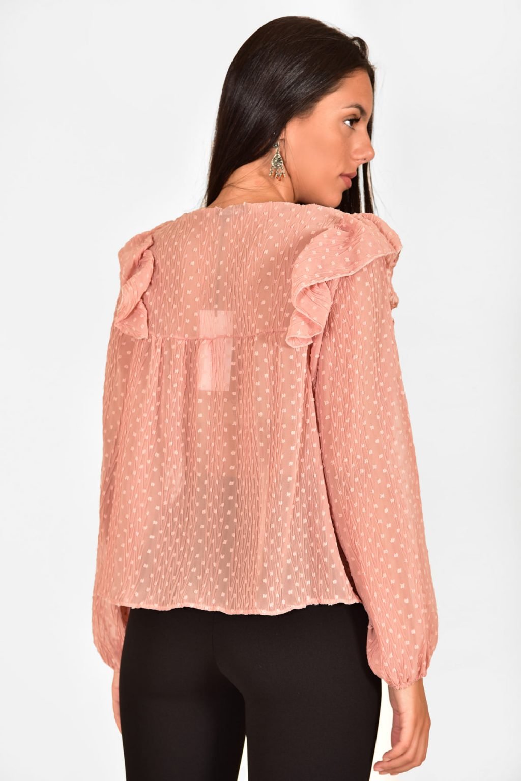 Μπλούζα Με Βολάν Στα Μανίκια Voice Fashion - Image 3