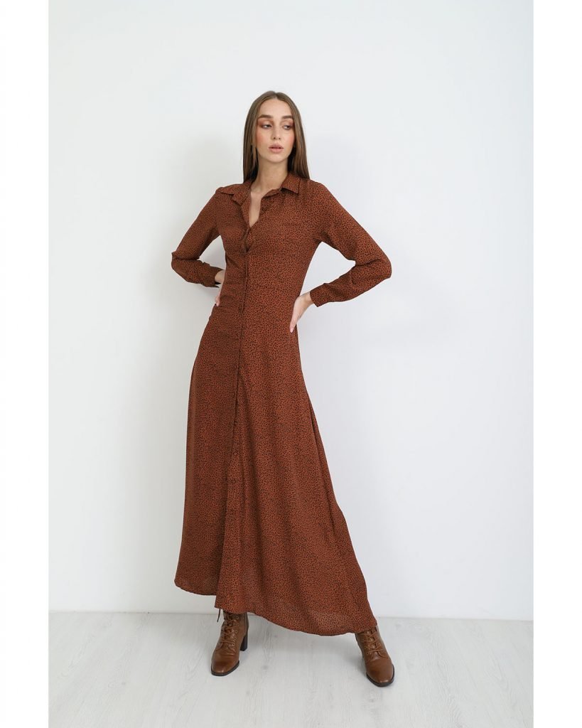 Μάξι φόρεμα animal print Doca - Image 4
