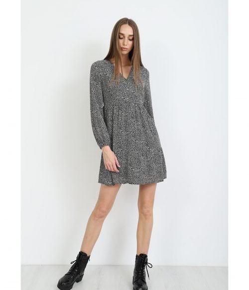 Μίνι φόρεμα animal print Doca