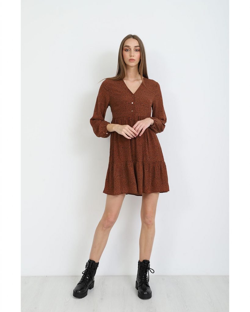 Μίνι φόρεμα animal print Doca - Image 4