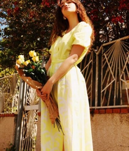 Φόρεμα Midi Με Λουλούδια Lumina Fashion
