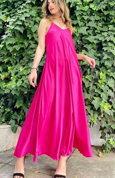Φόρεμα Μάξι Σατέν Voice Fashion