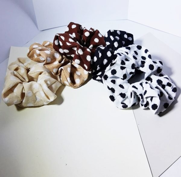 Scrunchies Λαστιχάκια Μαλλιών Πουά