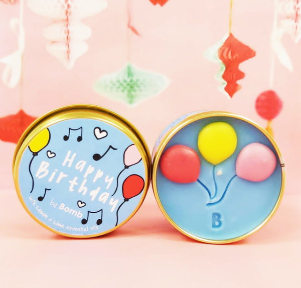 Happy Birthday Tinned Candle Bomb Cosmetics