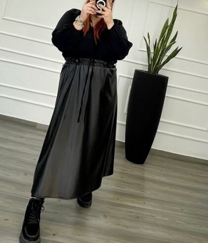 Φούστα Δερματίνη Μακρυά Voice Fashion