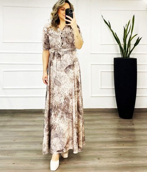 Φόρεμα Σατέν Σεμιζιέ Voice Fashion