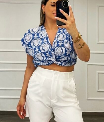 Crop Top Εμπριμέ Voice Fashion