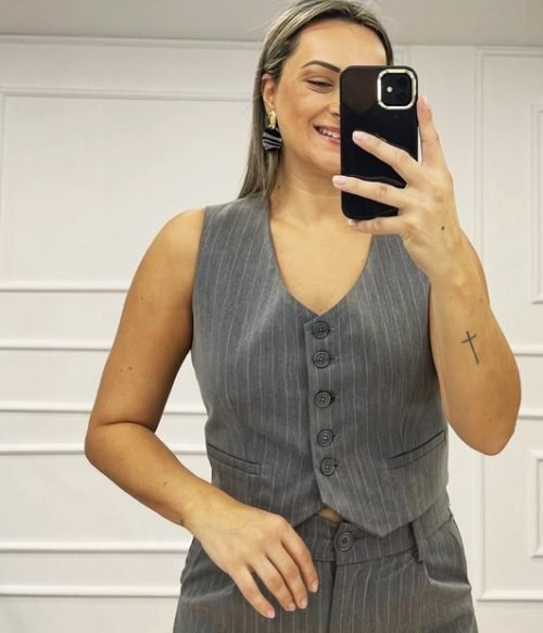 Γιλέκο Με Ρίγα Voice Fashion