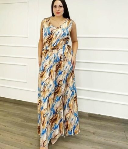 Μάξι Σατέν Φούστα Voice Fashion
