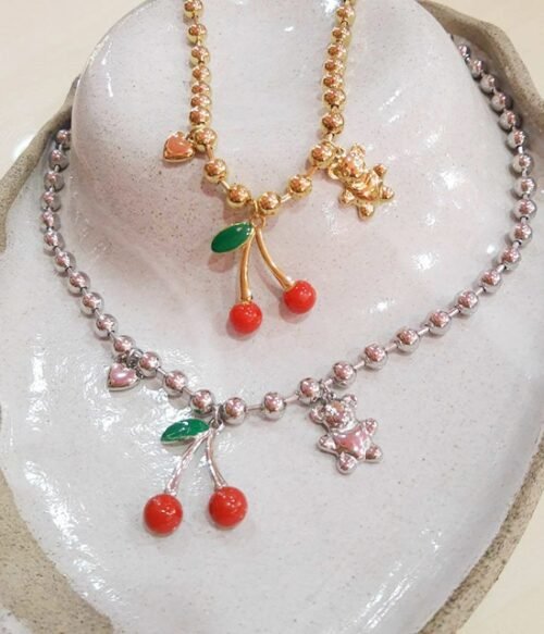 Κολιέ Με Κεράσια Και Charms