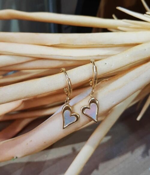 Σκουλαρίκια Κρικάκια Με Καρδιές