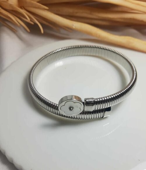 Bραχιόλι Χειροπέδα Με Λουλούδι