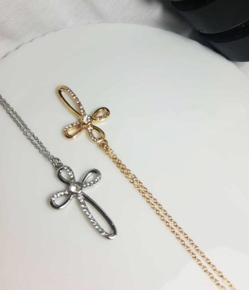 Κολιέ Σταυρός Με Ζιργκόν