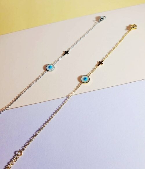 Βραχιόλι Με Μάτι Και Σταυρό