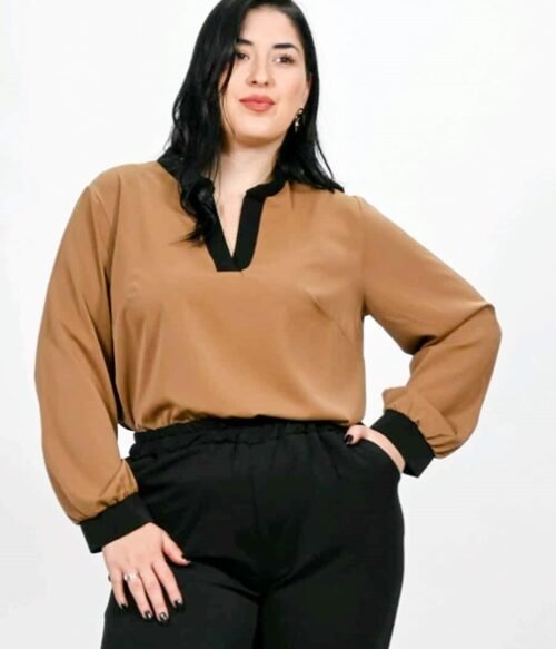 Μπλούζα Με Μάο Γιακά Voice Fashion