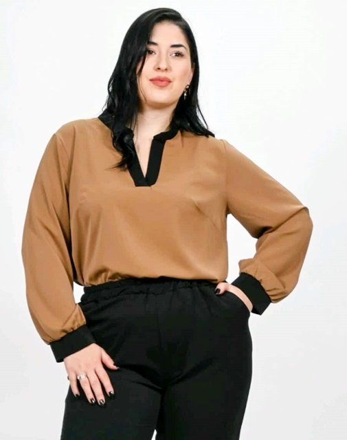 Μπλούζα Με Μάο Γιακά Voice Fashion