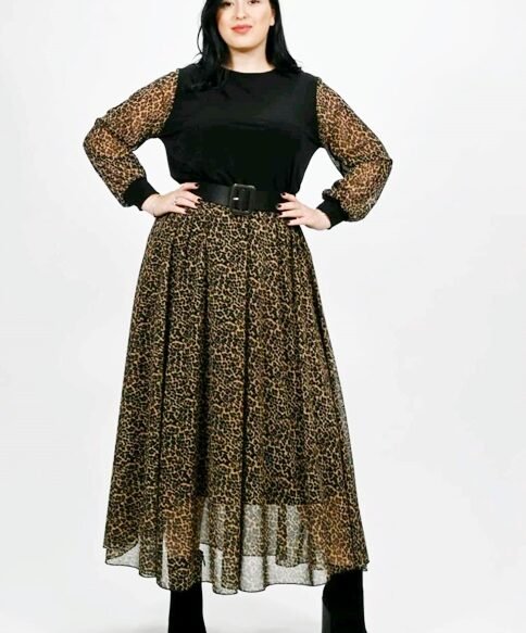 Φούστα Μάξι Animal Print Voice Fashion