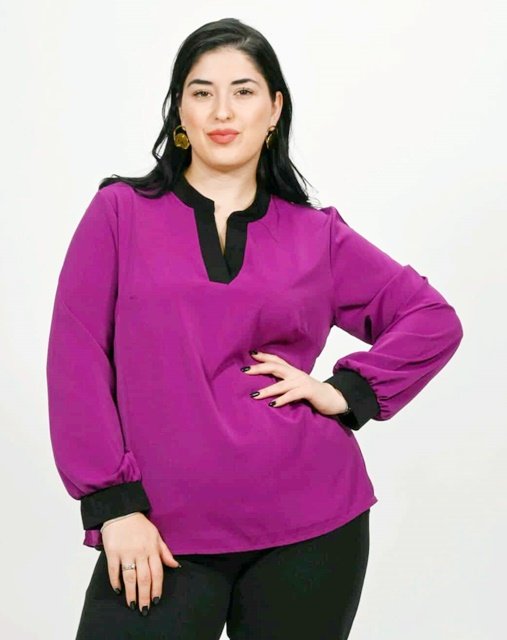 Μπλούζα Με Μάο Γιακά Voice Fashion - Image 4