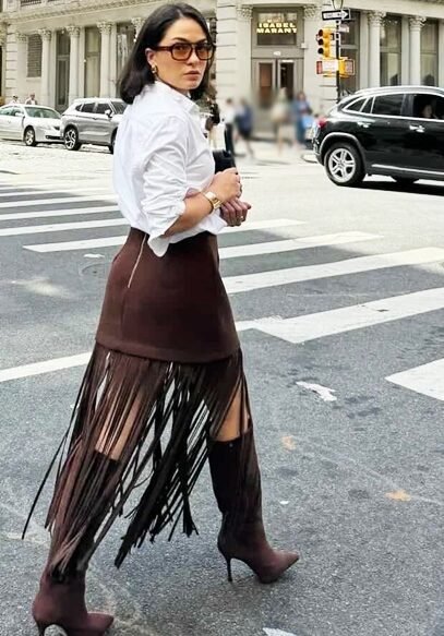 Φούστα Με Κρόσσια Lumina Fashion