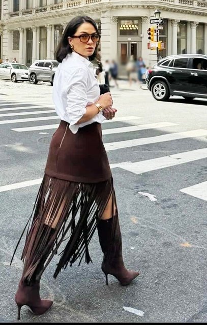 Φούστα Με Κρόσσια Lumina Fashion