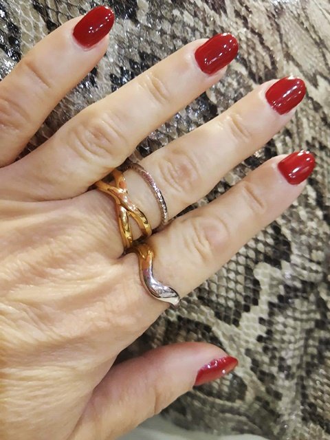 Δαχτυλίδι Διπλό Δίχρωμο