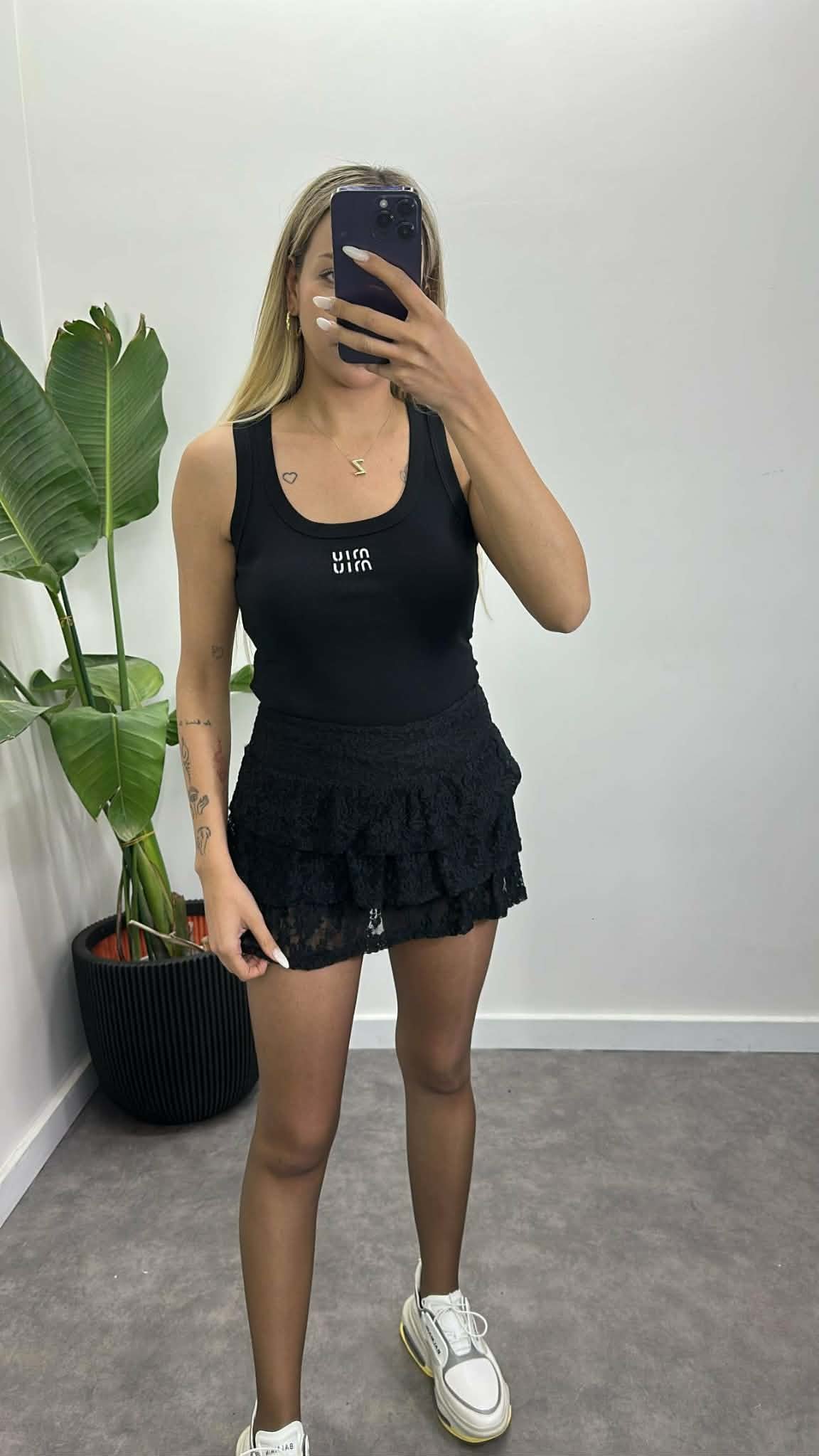 Φούστα-Σορτς Δαντέλα