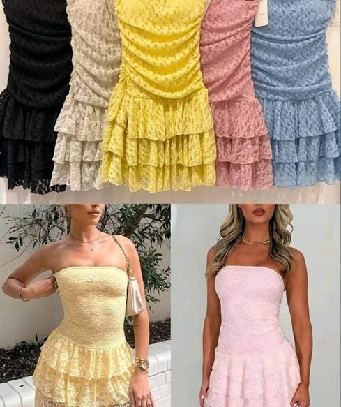 Φόρεμα Δαντέλα Στράπλες