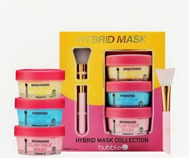 Bubble-T Skincare Clay Face Masks Gift Set